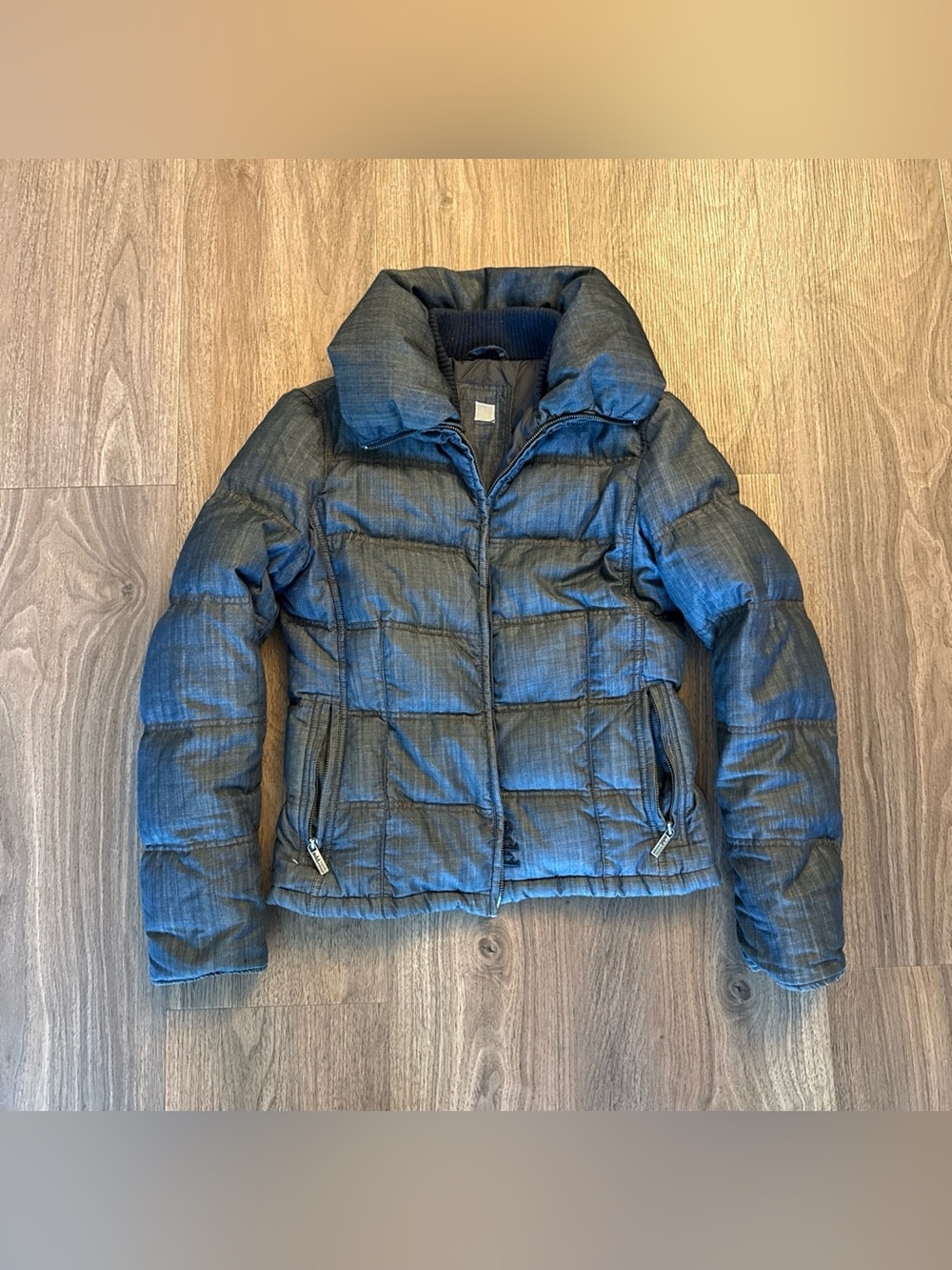 ADD Denim Italy , dark denim quilted puffer jacket size 8. $358 MSRP